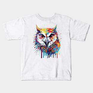 Owl Bird Animal Nature Freedom Wildlife Wonder Abstract Kids T-Shirt